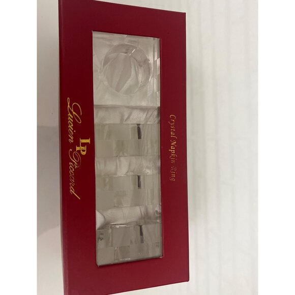 Lucien Piccaid Set of 4 Crystal Napkin Holder Ring - Picture 7 of 7